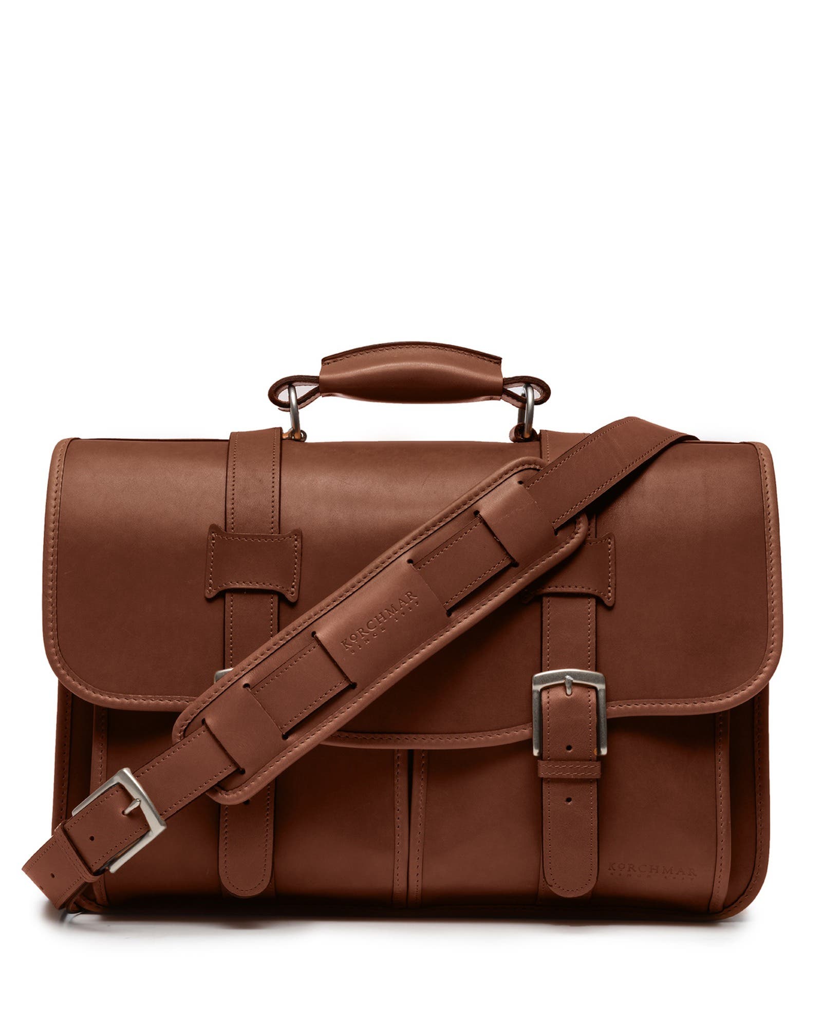Garfield Leather Briefcase, Main, color, Brown