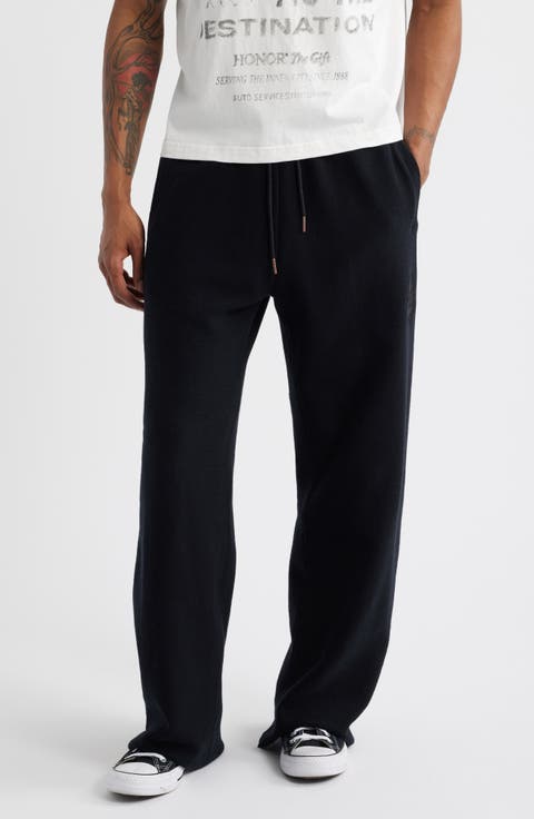 Race Herringbone Wide Leg Sweatpants
