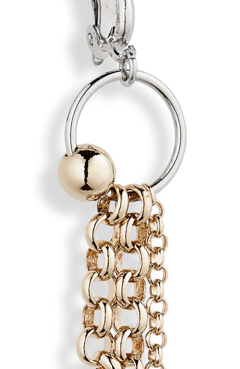 Justine Clenquet Lewis Clip-On Mismatched Drop Earrings, Alternate, color,