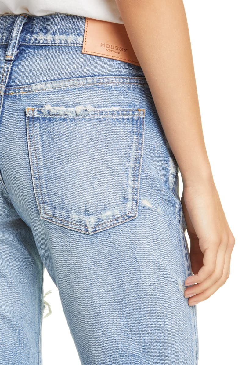 MOUSSY Bowie Ripped Tapered Jeans, Alternate, color, 