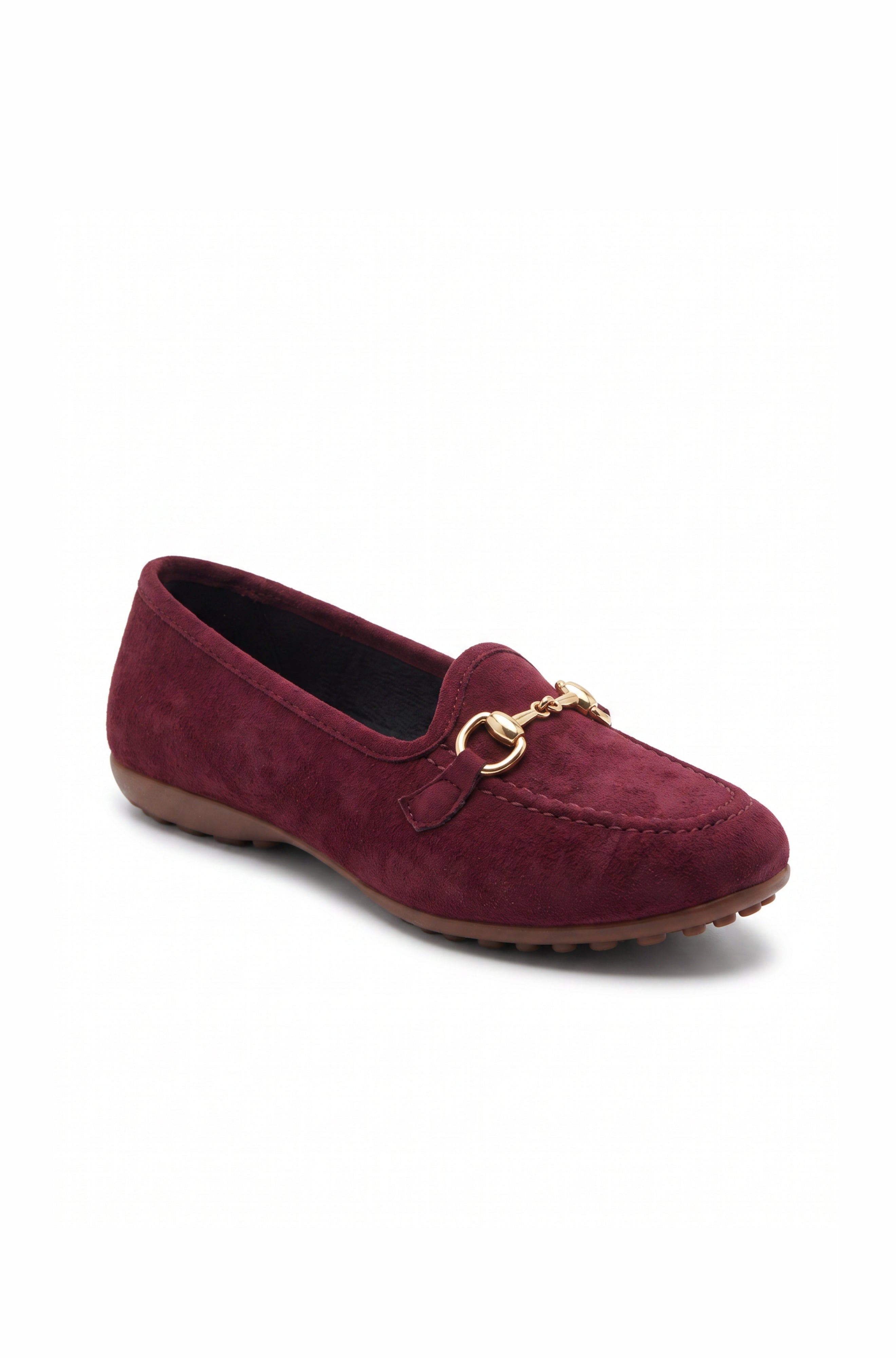 Royal Suede Buckle Slipper, Main, color, burgundy