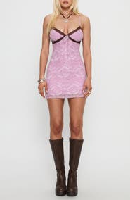 Princess Polly Moonpool Lace Trim Minidress