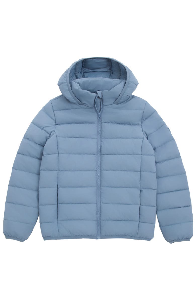 Kids' Fiona Lightweight Hooded Puffer Jacket, Alternate, color, Blue Fog