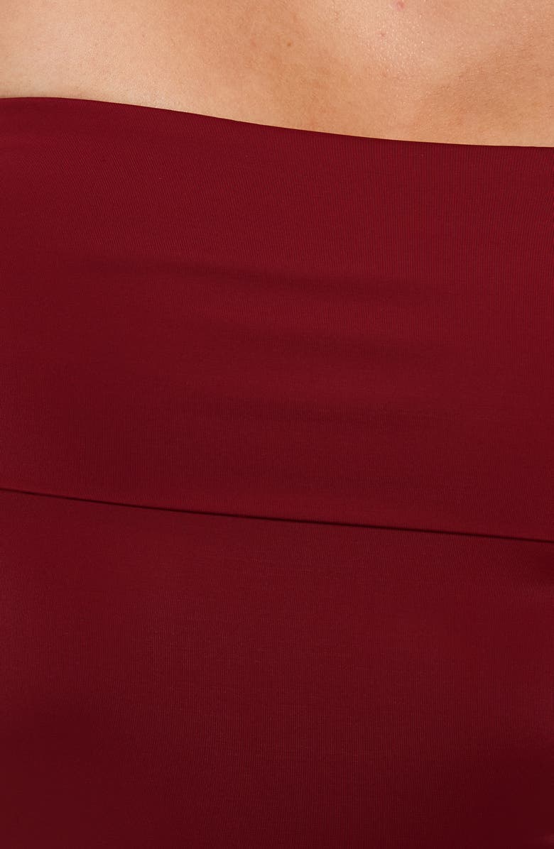 Princess Polly Niner Strapless Bodysuit, Alternate, color, Burgundy