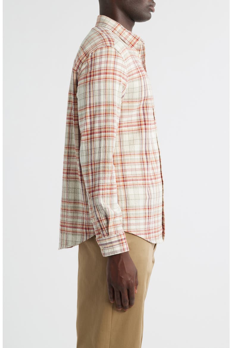 Shelly Seersucker Shirt, Alternate, color, RUST / MULTI