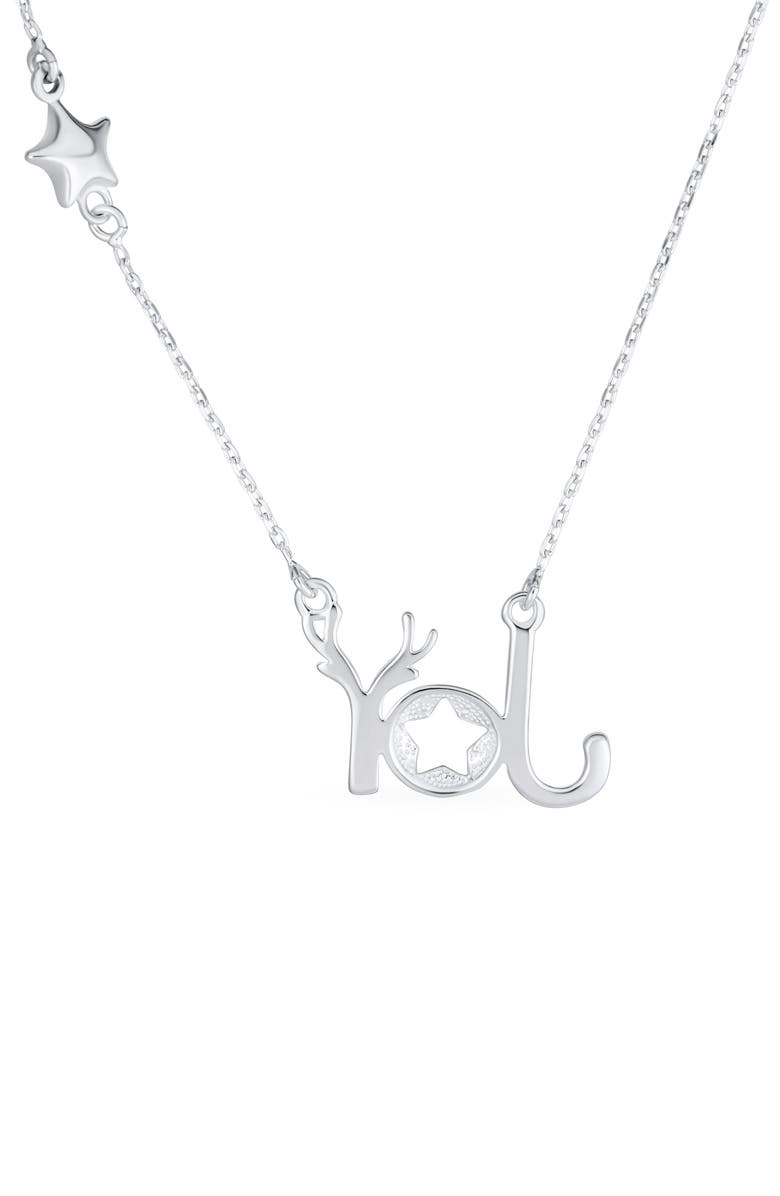 BLING JEWELRY Christmas Joy Pendant Necklace, Alternate, color, Silver