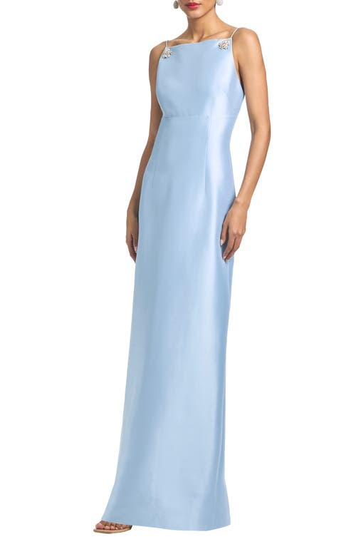 Sachin & Babi Women's Pryce Embellished Mikado Column Gown In Glacial Blue