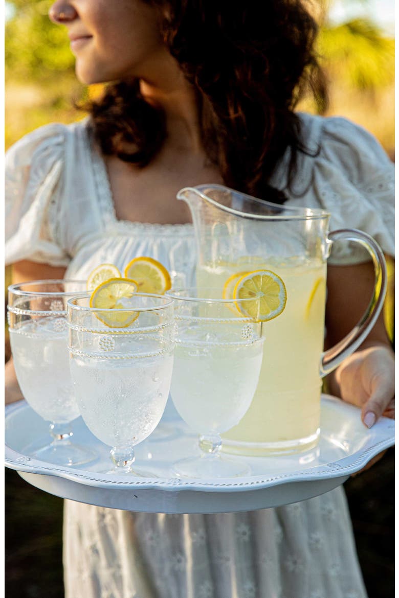 Isabella Set of 4 Acrylic Goblets, Alternate, color, CLEAR