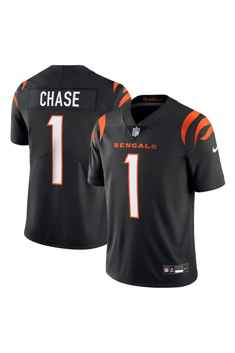 Men's Nike Ja'Marr Chase Black Cincinnati Bengals  Vapor Untouchable Limited Jersey, Main, color, Black