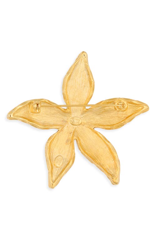 Kenneth Jay Lane Star Brooch In White