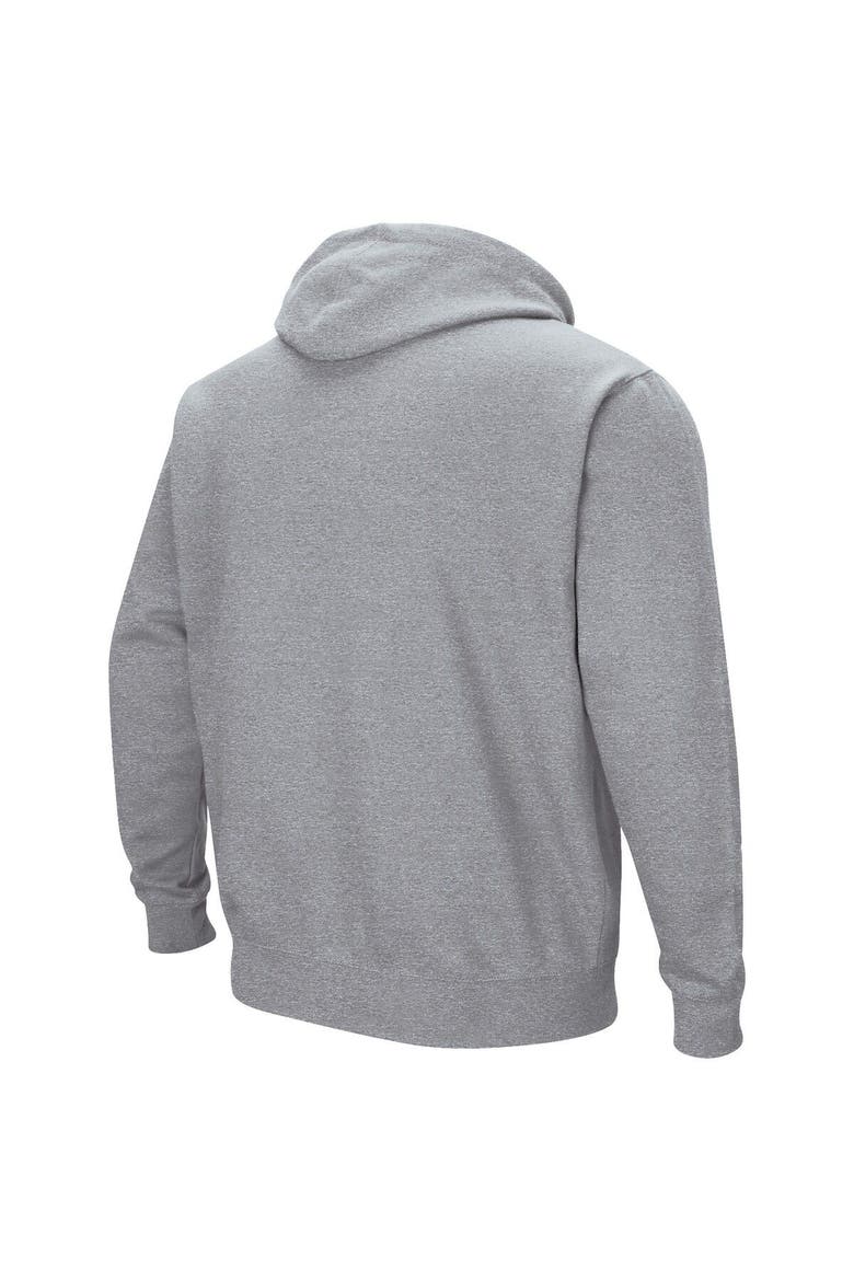 Men's Colosseum Heather Gray Michigan State Spartans Arch & Logo 3.0 Pullover Hoodie, Alternate, color, Heather Gray