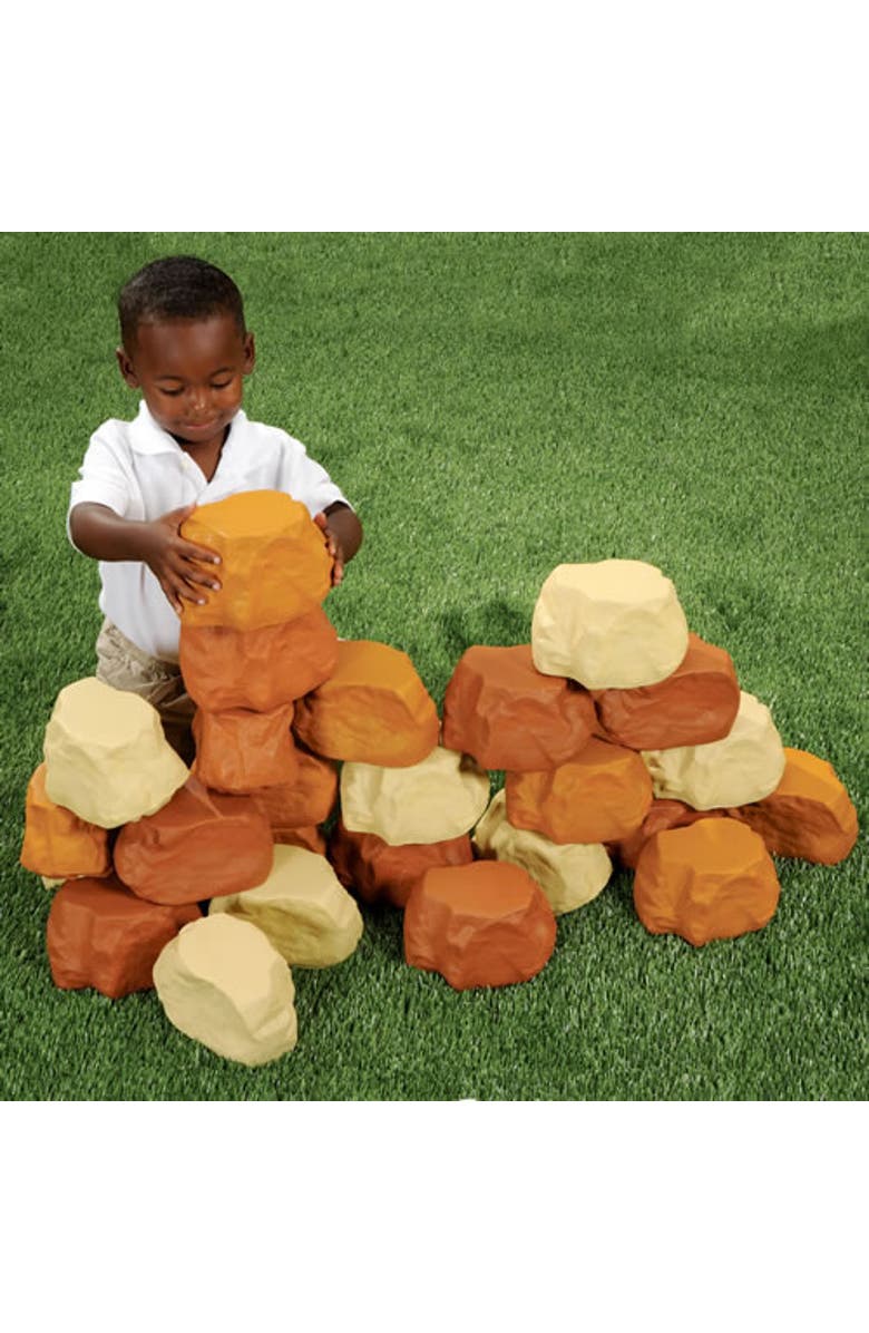 Kaplan Early Learning Company Foam Rock Wall Builders - Set of 25, Alternate, color, Multicolor