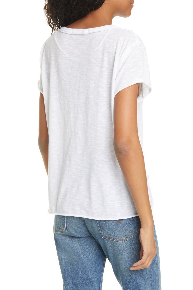 Kaylen Cotton Blend T-Shirt, Alternate, color, WHITE