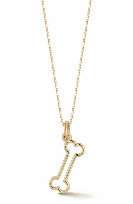 Ember Fine Jewelry 14K Gold Bone Pendant Necklace