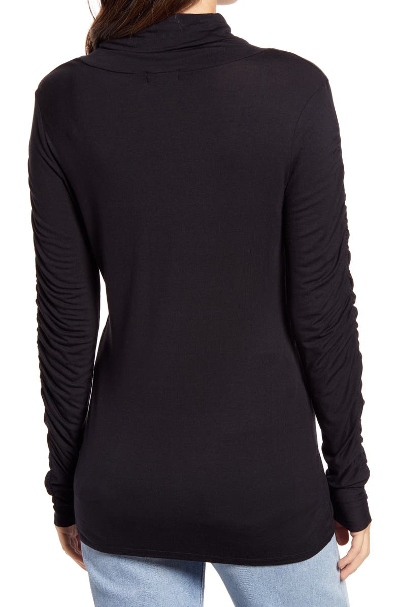 Halogen<sup>®</sup> Draped Turtleneck Top, Alternate, color, 
