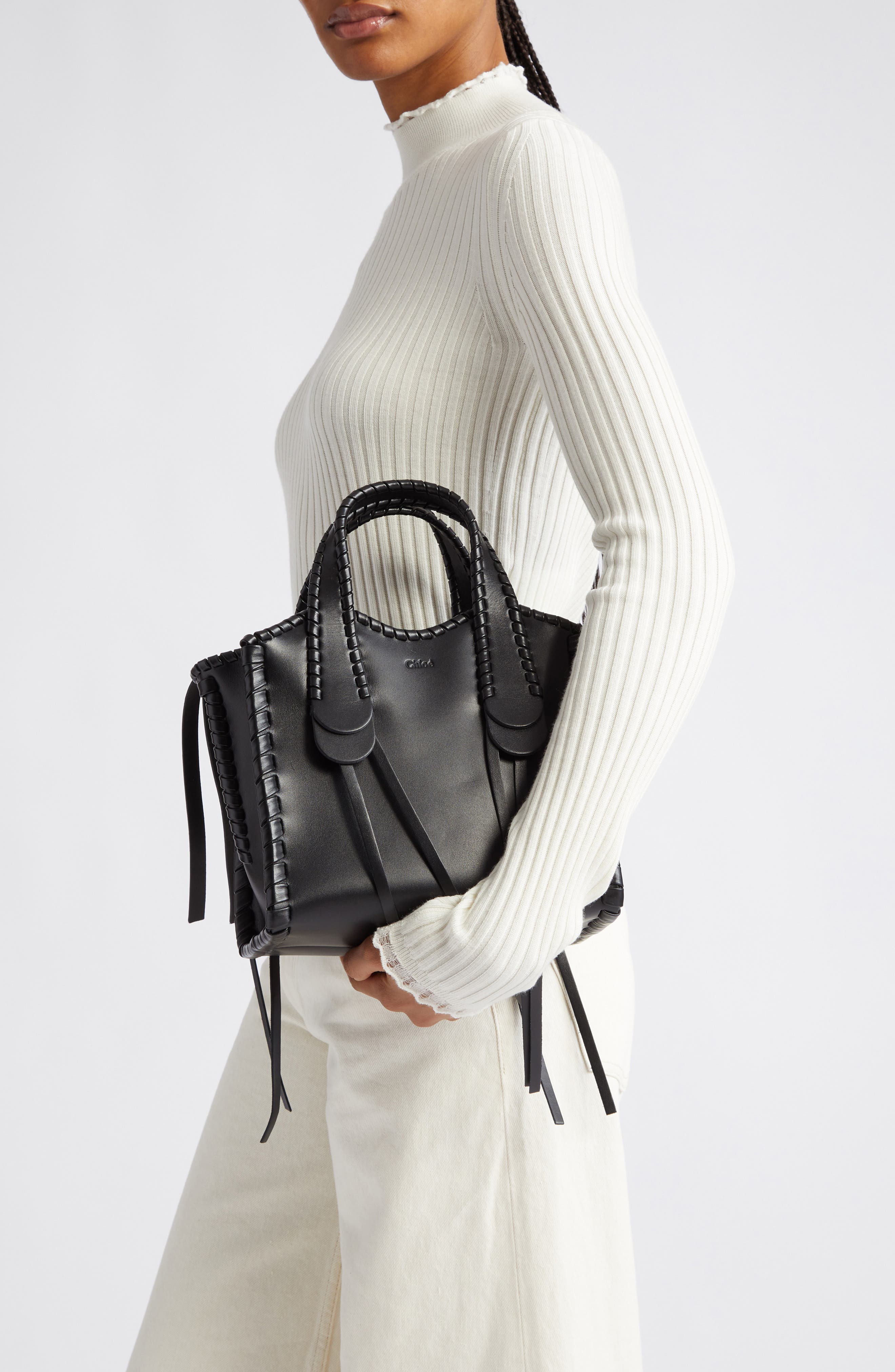 Chloé Small Mony Leather Tote, Alternate, color, 