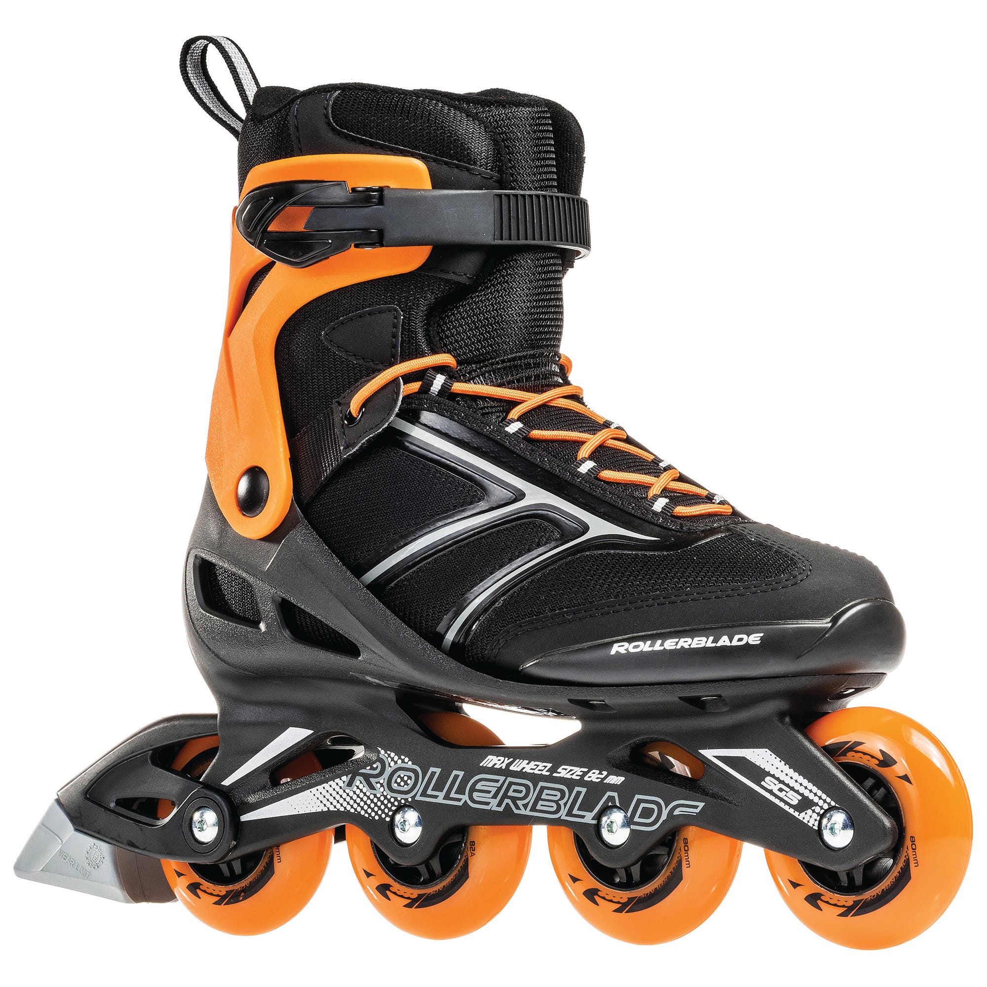 Rollerblade Zetrablade RTL Unisex Inline Skates, Main, color, Black/Orange