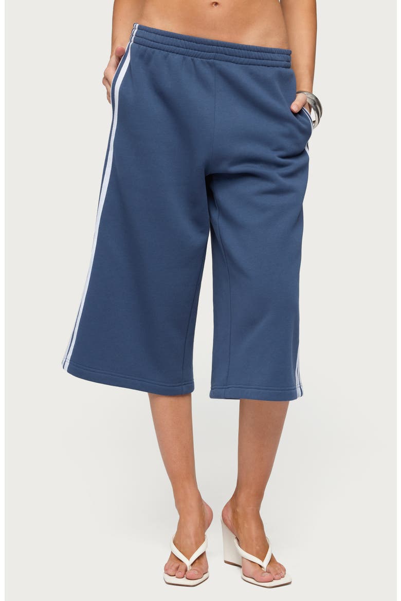 Uma Side Stripe Bermuda Shorts, Main, color, DARK-BLUE
