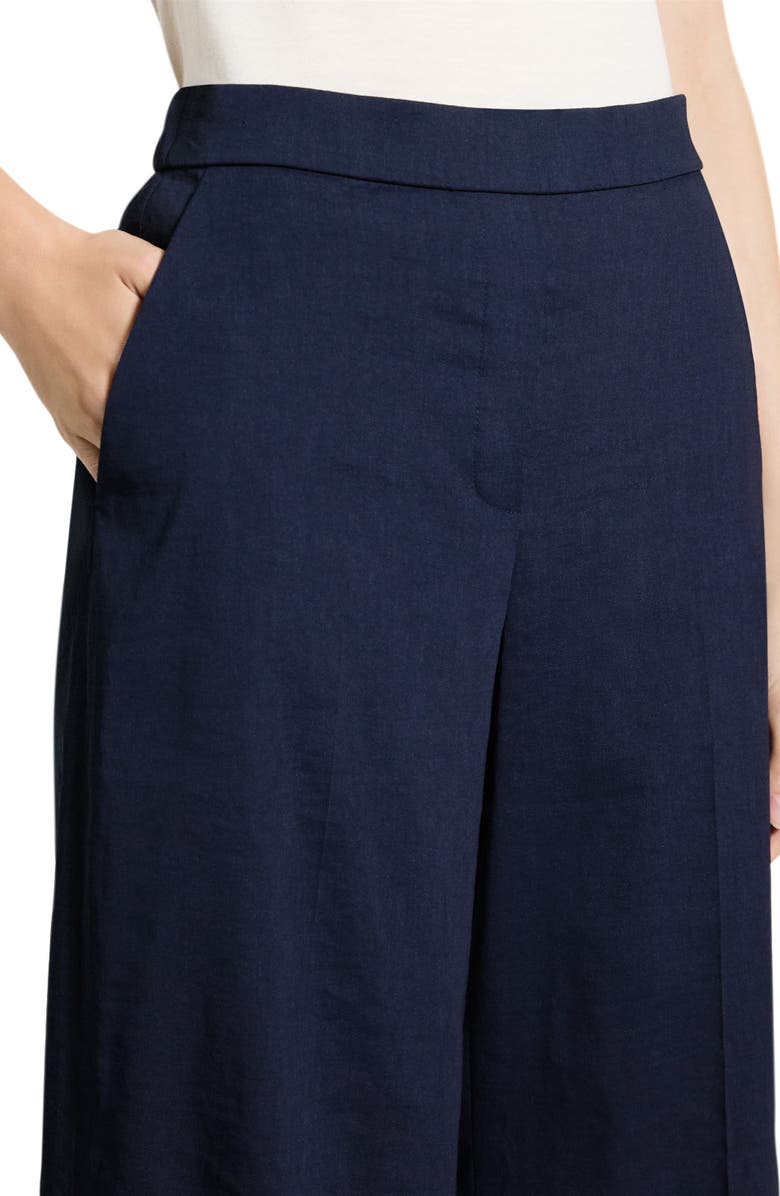 Theory Classic Straight Leg Good Linen Pants, Alternate, color, Midnight Navy - Rl0