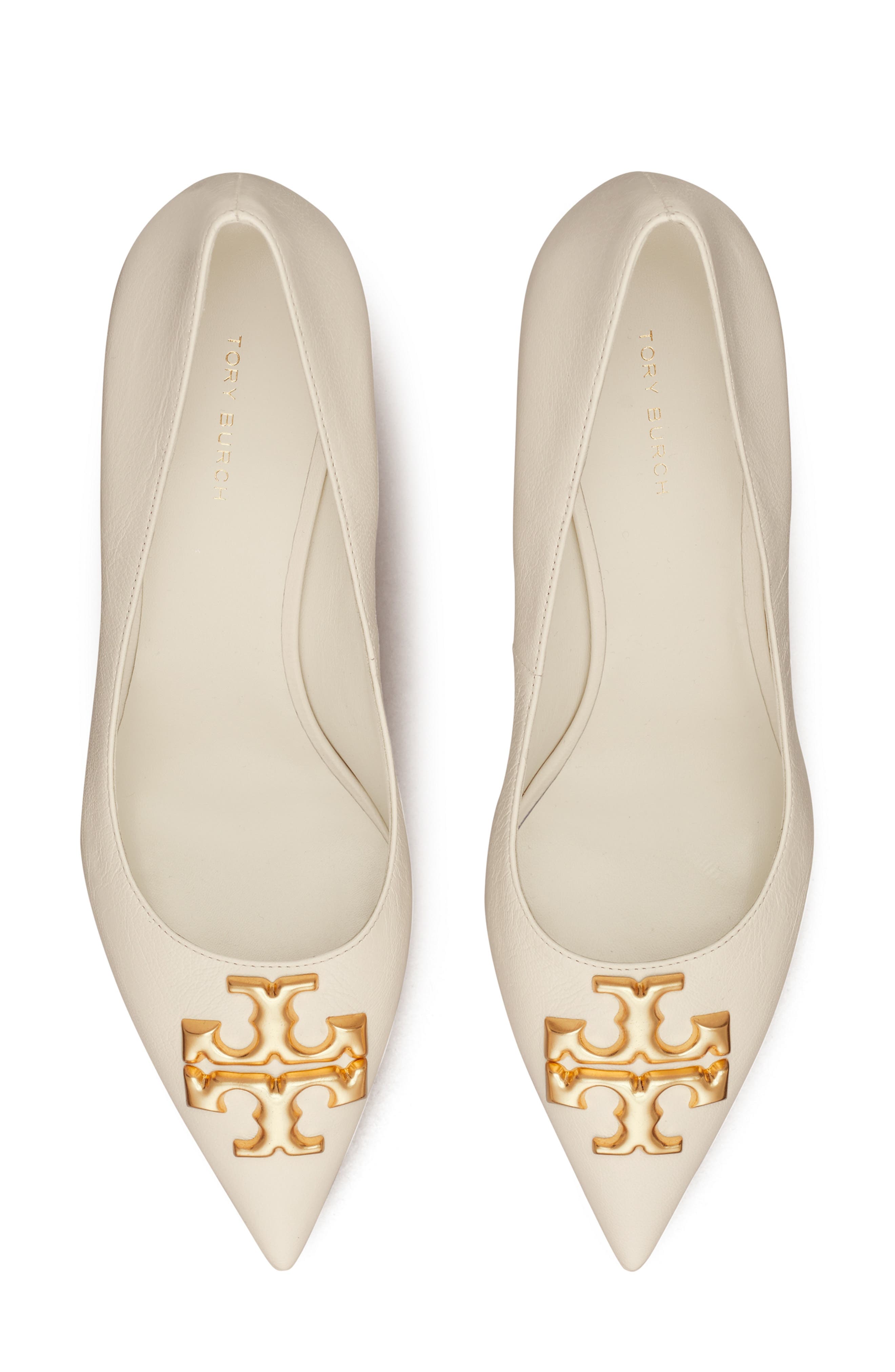 Eleanor Pointed Toe Pump, Alternate, color, NEW IVORY / ROLLED BRASS