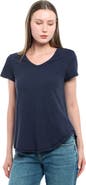 WILT Clothing Short Sleeve Shrunken V-Neck Shirttail Top