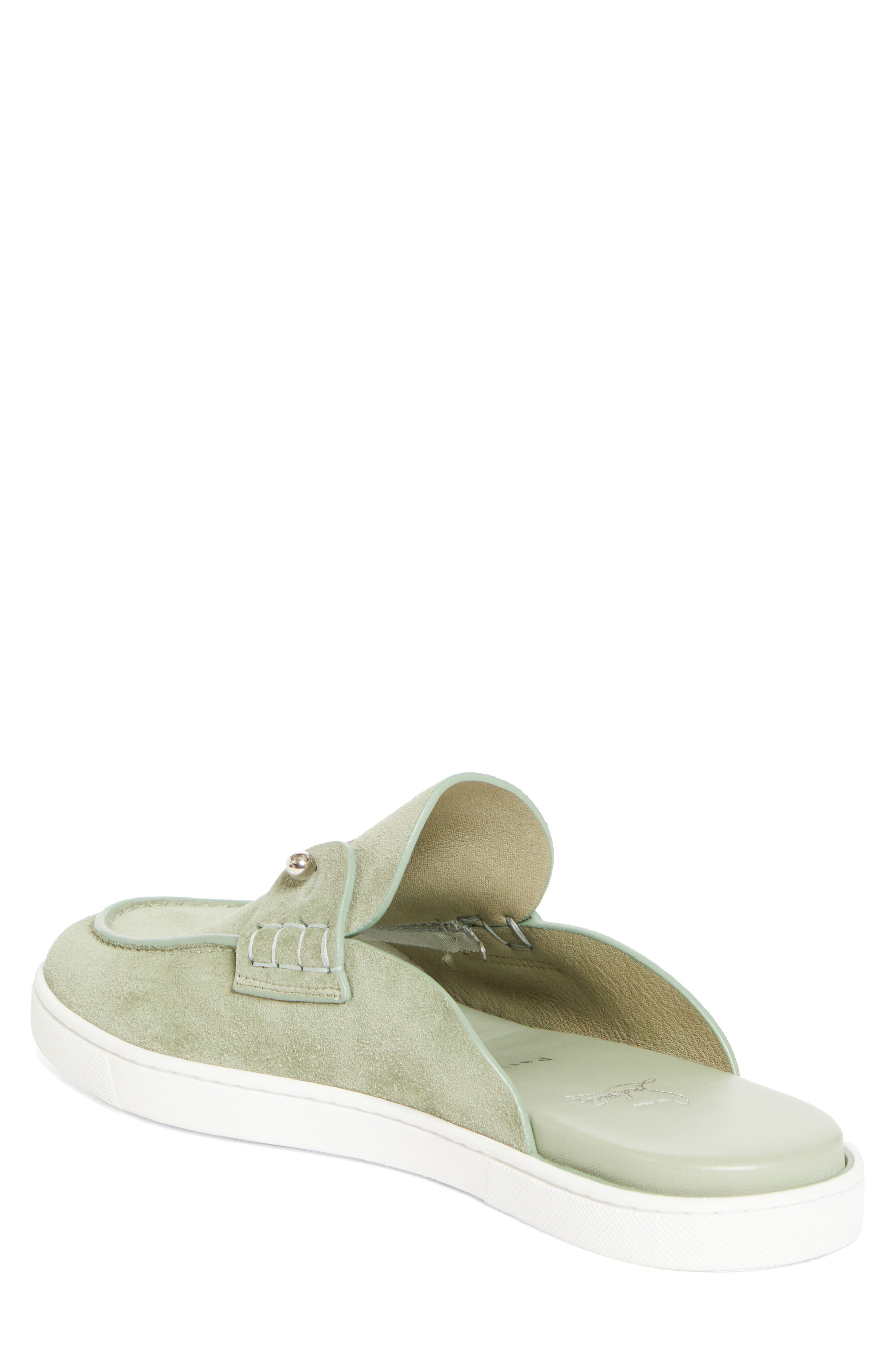 Christian Louboutin Chanme Pierced Loafer Mule, Alternate, color, Haiiro