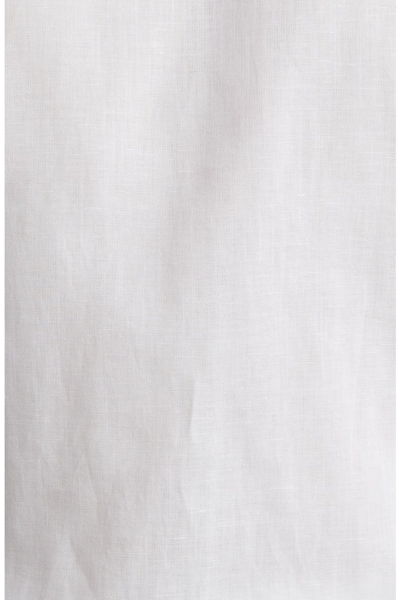 Trim Fit Solid Cotton & Linen Dress Shirt, Alternate, color, WHITE