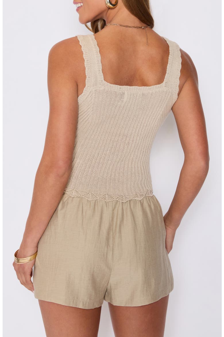 Lisa Rib Crop Sweater Tank (Nordstrom Exclusive), Alternate, color, KHAKI