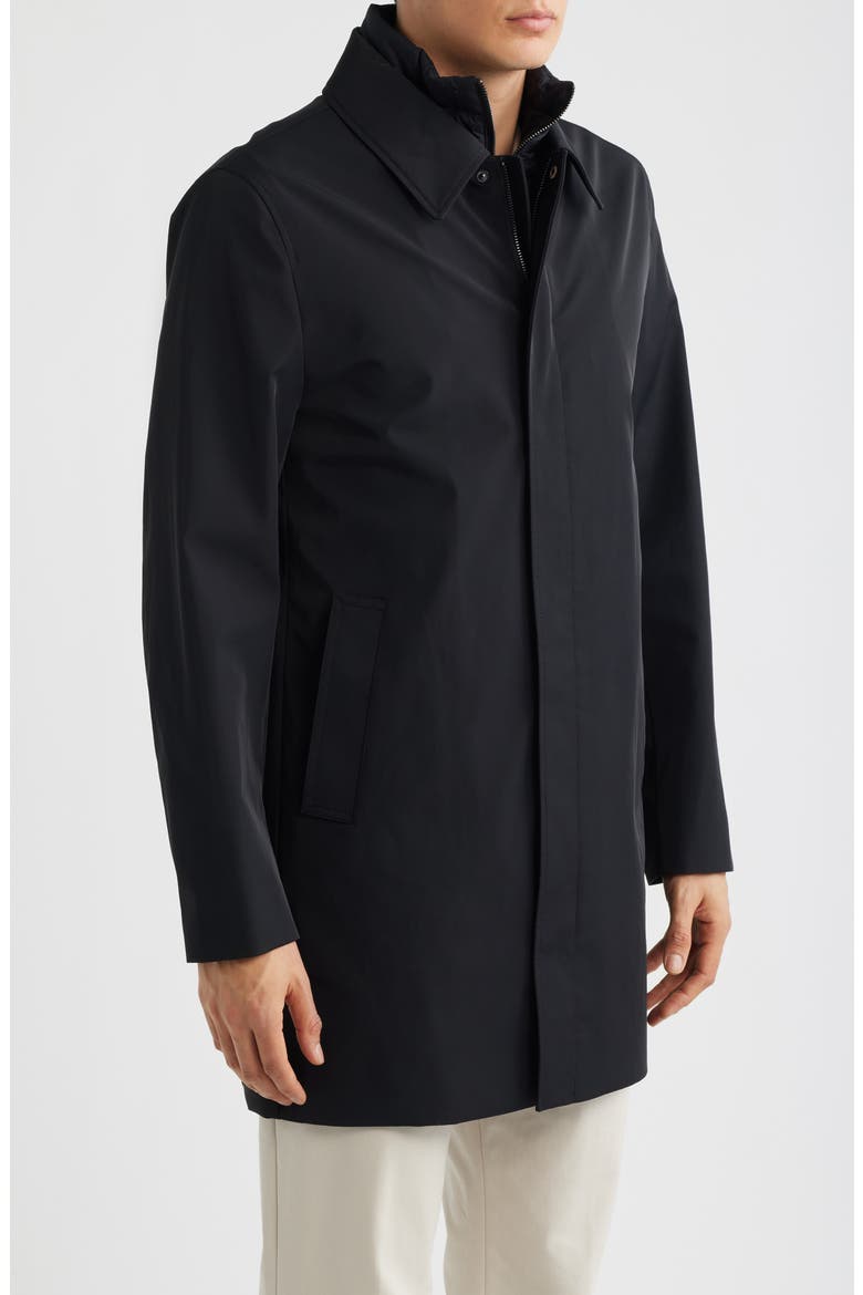 Logan Water Resistant Overcoat with Removable Funnel Neck Insert, Alternate, color, BLACK