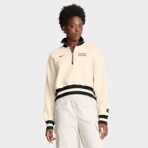 Nike Tan West Virginia Mountaineers Legacy Half-zip Sweatshirt In Neutral