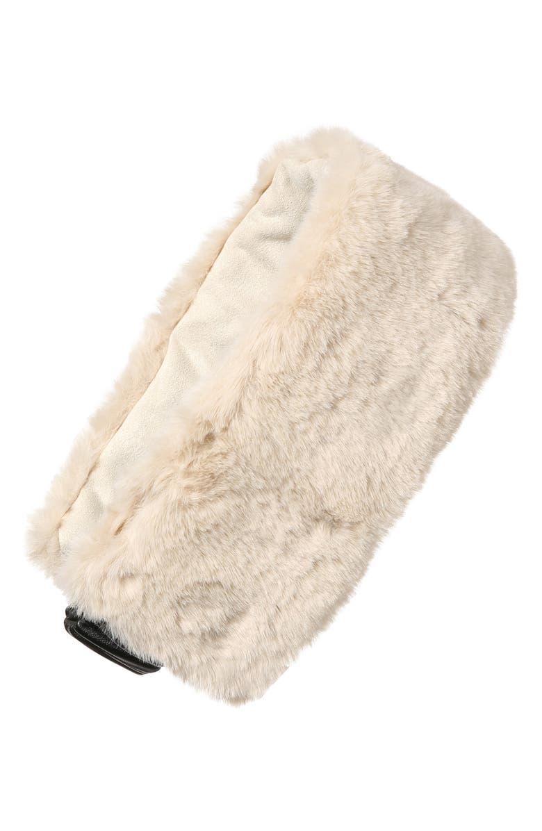 Apparis Eleni Faux Fur Headband, Main, color, Latte