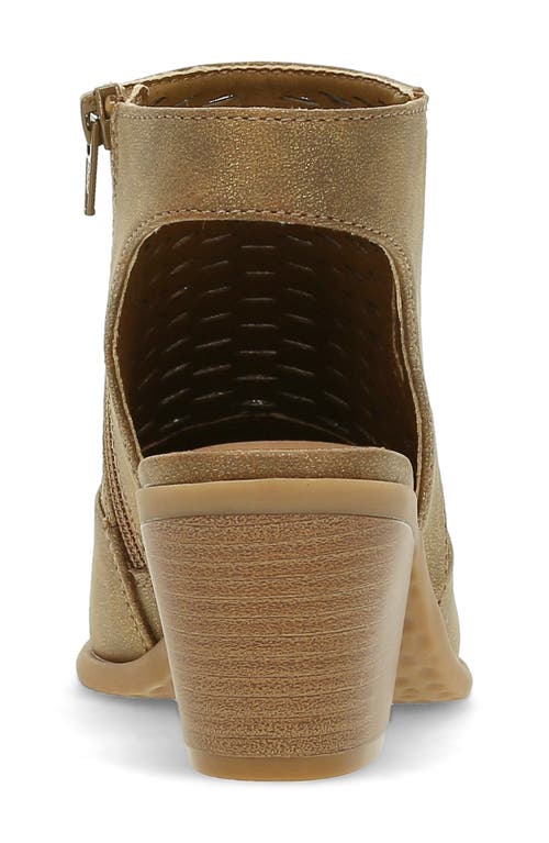 Baretraps Yangley Womens Faux Leather Block Heel Shooties In Gold