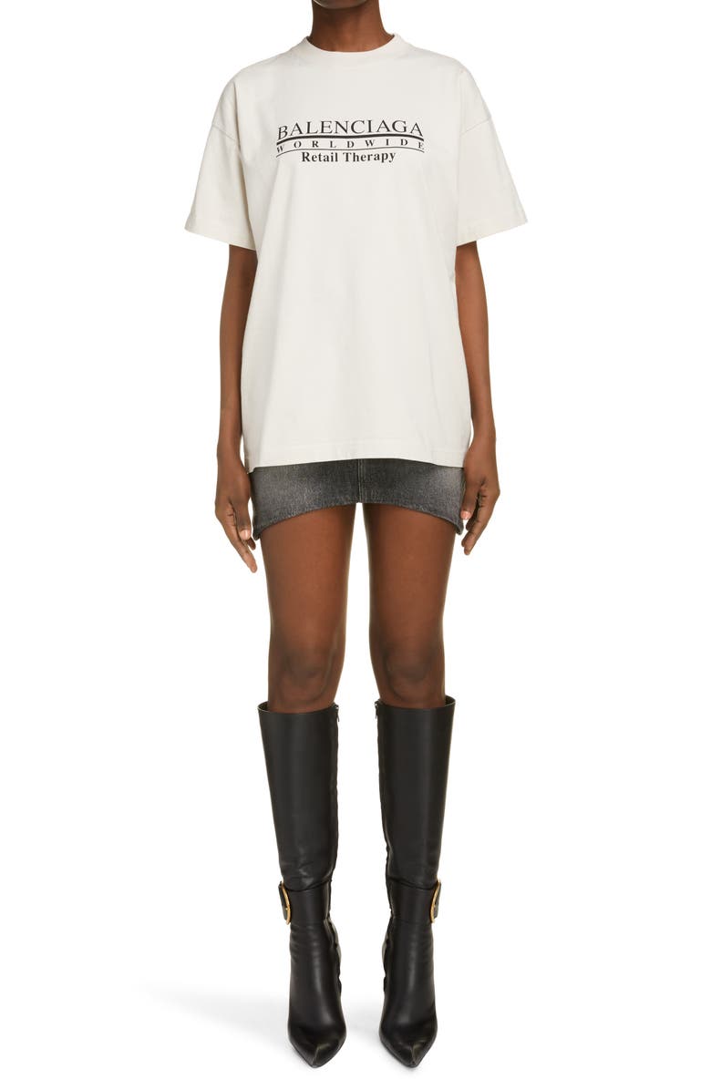 Balenciaga Unisex Retail Therapy Graphic Tee, Alternate, color, 