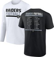 FANATICS Men's Fanatics Branded Black/White Las Vegas Raiders Two-Pack 2023 Schedule T-Shirt Combo Set