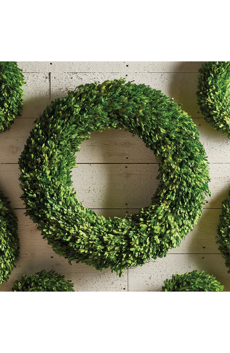 Napa Home & Garden Boxwood Wreath, Alternate, color, Green