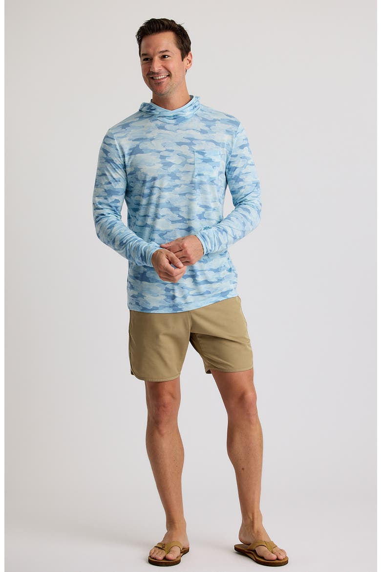 Camouflage Lightweight UPF 20+ Hoodie, Alternate, color, SEASMOKE CAMO SURF BLUE