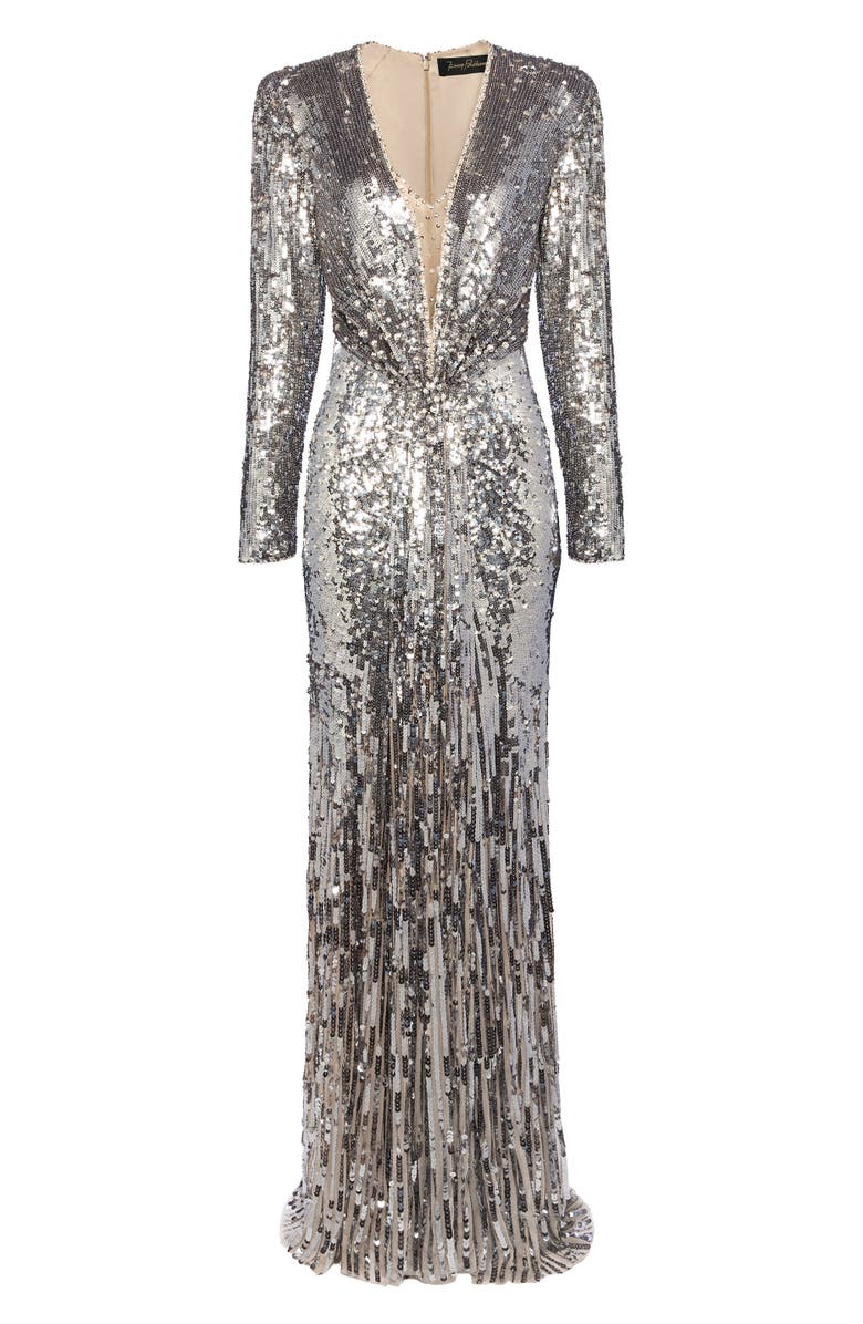 Jenny Packham Narcissus Dress, Main, color, Pebble