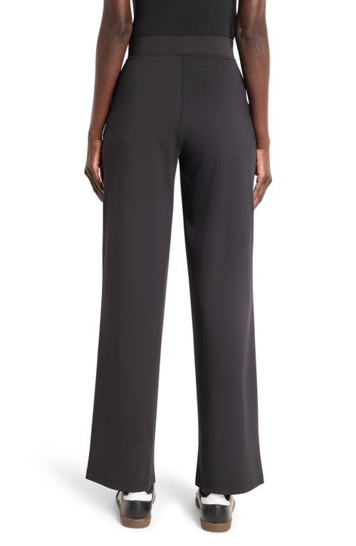Nz Active By Nic+zoe 31-inch Wide Leg Active Pants In Black Onyx