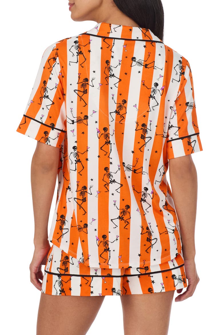 Print Boxer Pajamas, Alternate, color, ORANGE STRIPE