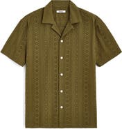 Madewell Short Sleeve Button-Up Shirt in Embroidered Cotton