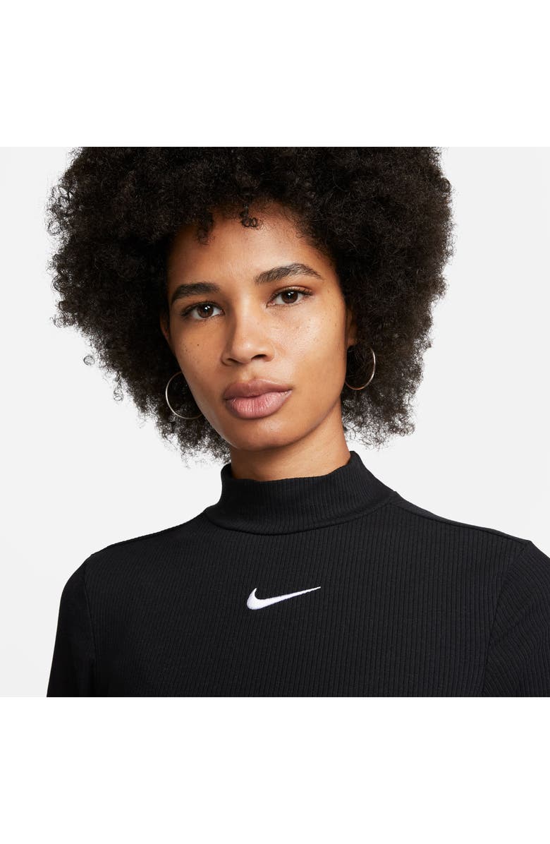Nike Sportswear Swoosh Mock Neck Long Sleeve Minidress, Alternate, color,
