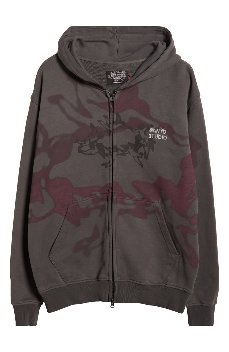 SANTO STUDIO Halo Zip Graphic Hoodie, Alternate, color, 