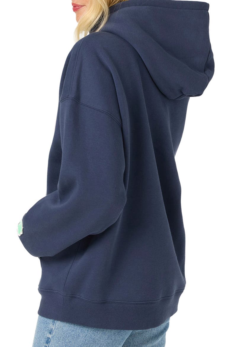 Patches Oversized Hoodie, Alternate, color, NAVY