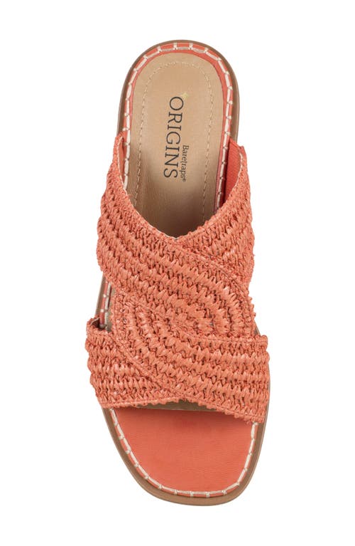 Baretraps Navene Woven Slide Sandal In Orange Aid