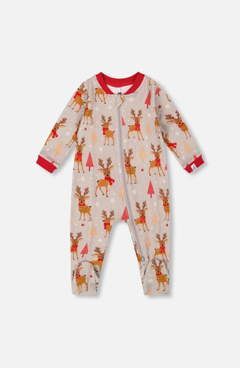 One-Piece Organic Cotton Pajama Reindeer (Baby)