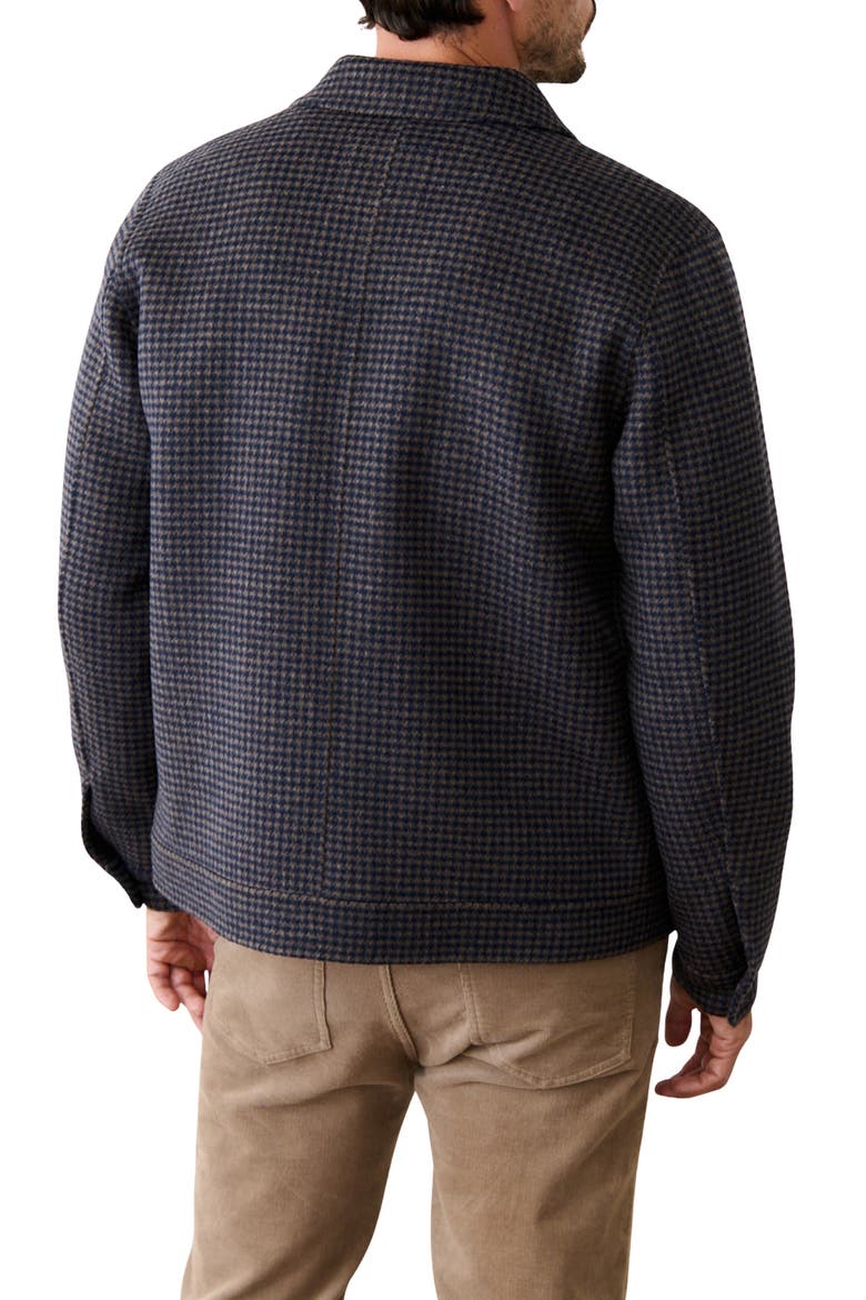 Luca Felted Houndstooth Jacket, Alternate, color, NAVY/ TAUPE HOUNDSTOOTH
