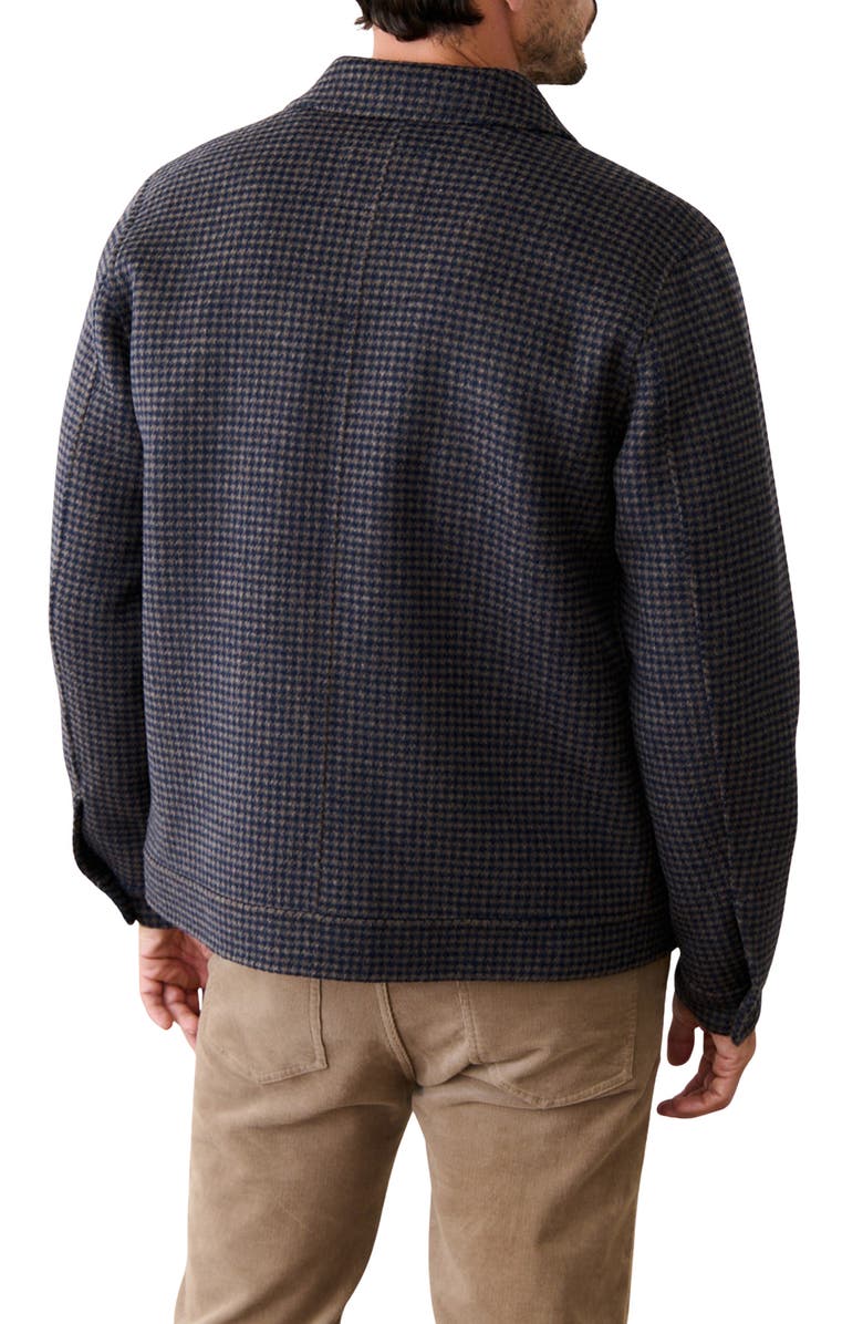 Marine Layer Luca Felted Houndstooth Jacket, Alternate, color, Navy/ Taupe Houndstooth