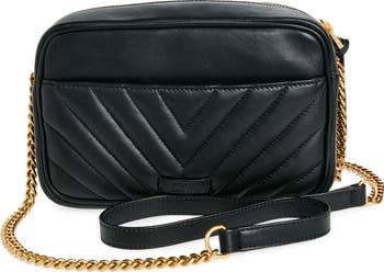 Theon Leather Camera Crossbody Bag