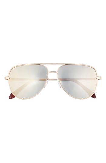 Quay High Key 64mm Oversize Aviator Sunglasses