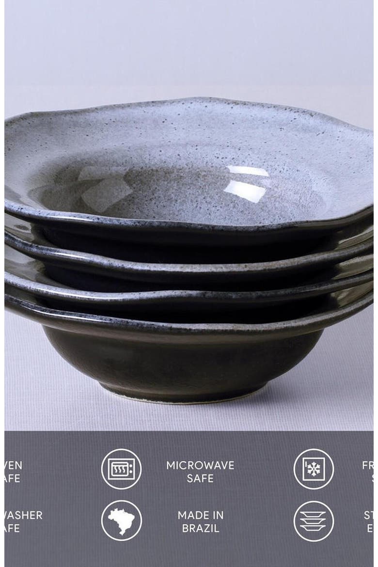 Dessert/Deep Rim Plate Set of 4, Alternate, color, Dust